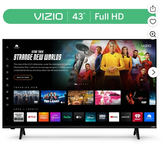 VIZIO TV Inteligente LED Full HD 1080p de Clase 43" (VFD43M-08)