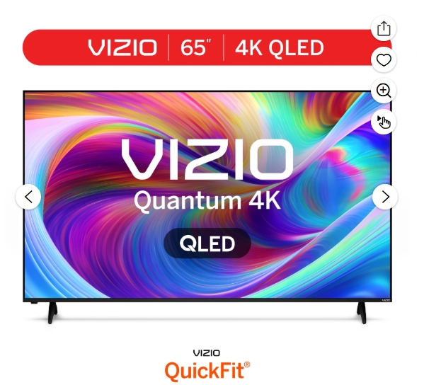 VIZIO Smart TV QLED HDR Quantum 4K de Clase 65" (VQD65R-10)