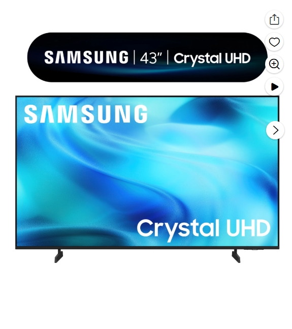 Samsung Clase de 43” Serie U8000H Crystal UHD 4K UHD Samsung Vision