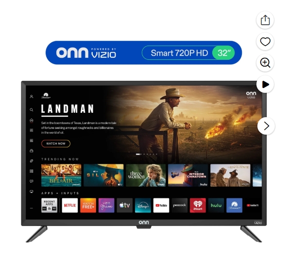 onn Smart TV de 32" Clase 720P HD con Tecnología VIZIO, 32S2V1