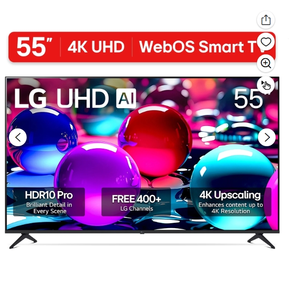 TV LG 55" 4K UHD UA75 AI Smart TV, 55UA7500