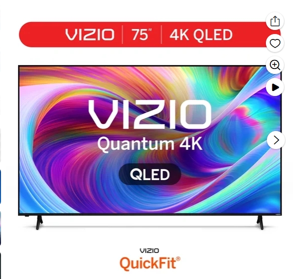VIZIO Smart TV QLED HDR Quantum 4K de Clase 75" (VQD75R-10)