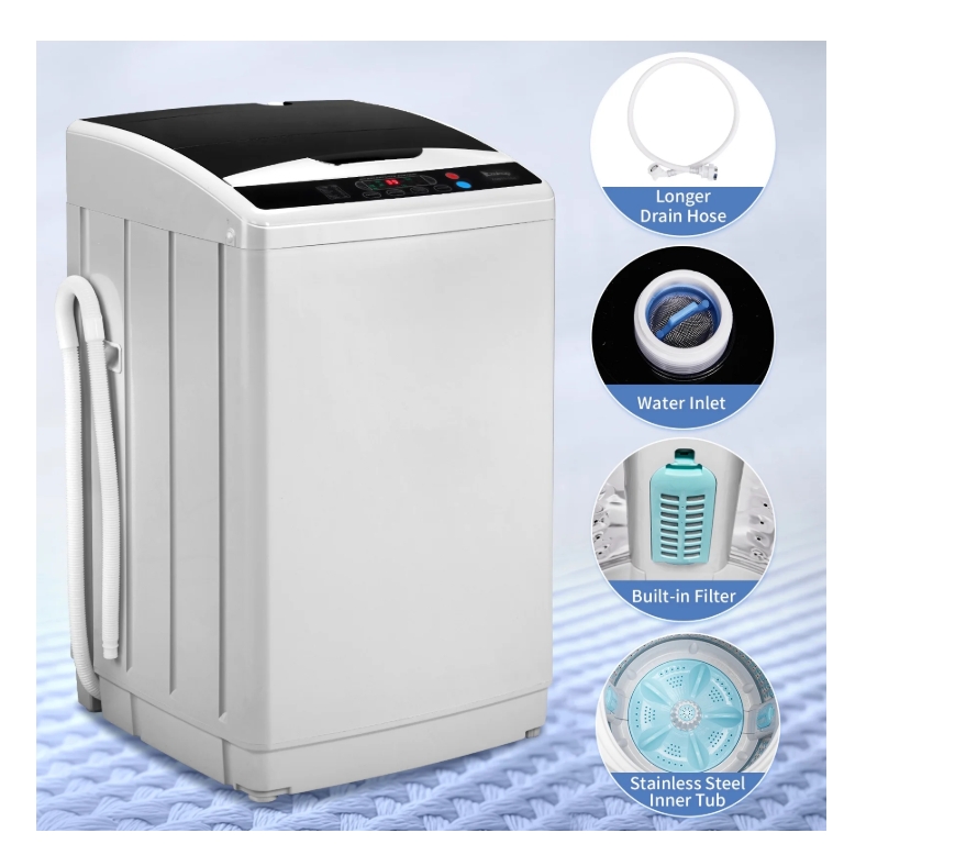 Ktaxon Lavadora Portátil, Combo de Lavadora y Secadora Totalmente Automática,