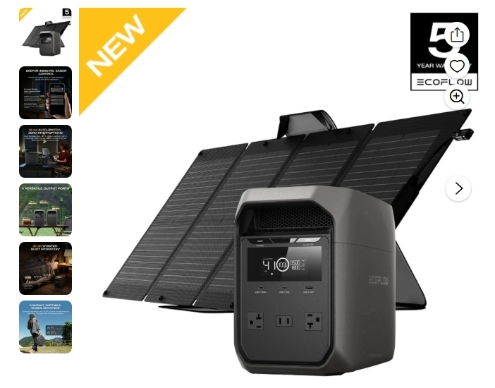 EcoFlow Central Eléctrica Portátil 1800W Continua / 2200W Pico