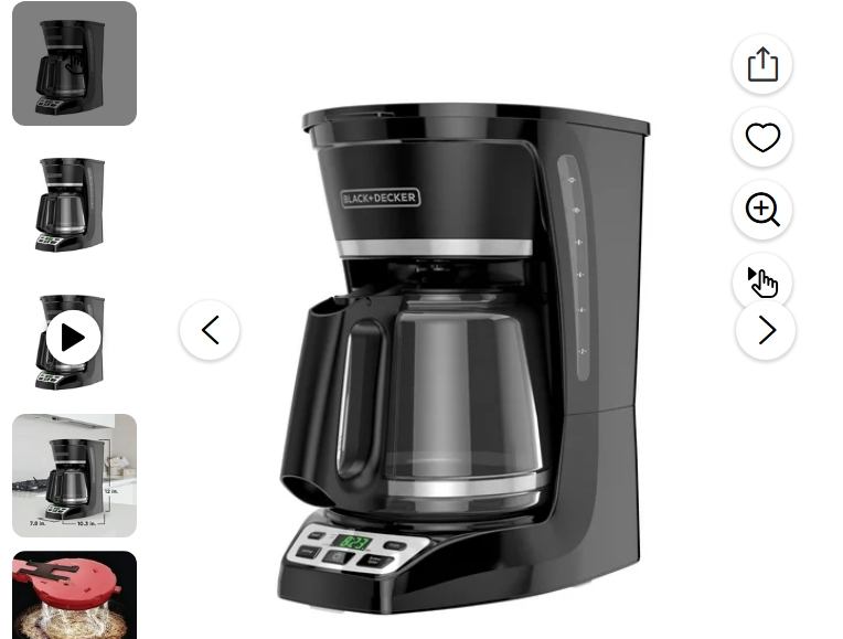 BLACK+DECKER Cafetera de Goteo Programable de 12 Tazas