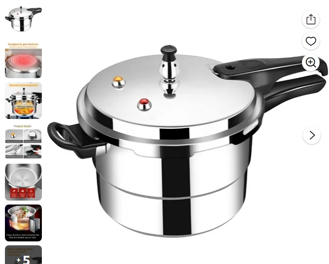 FUKDOBOU Olla de Presión de Aluminio de 7.4 QT Antiadherente