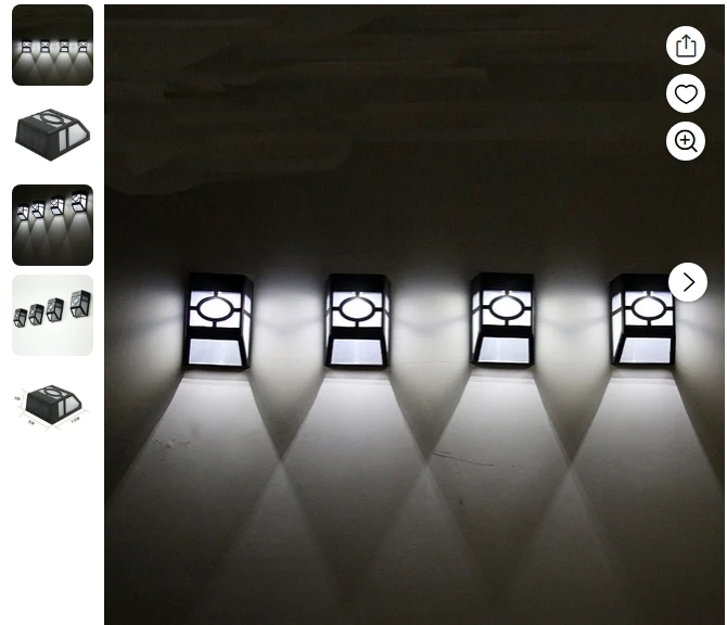 Vadktai Luces Solares de Pared para Exteriores, Iluminación
