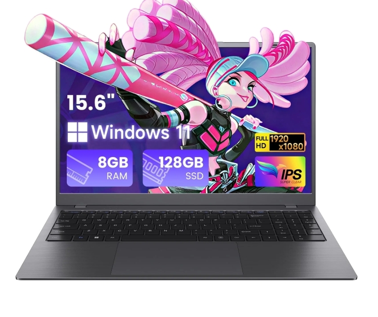 RNRUO Laptop de 15.6", 8GB RAM 128GB SSD, Intel 6500Y con 2 Núcleos