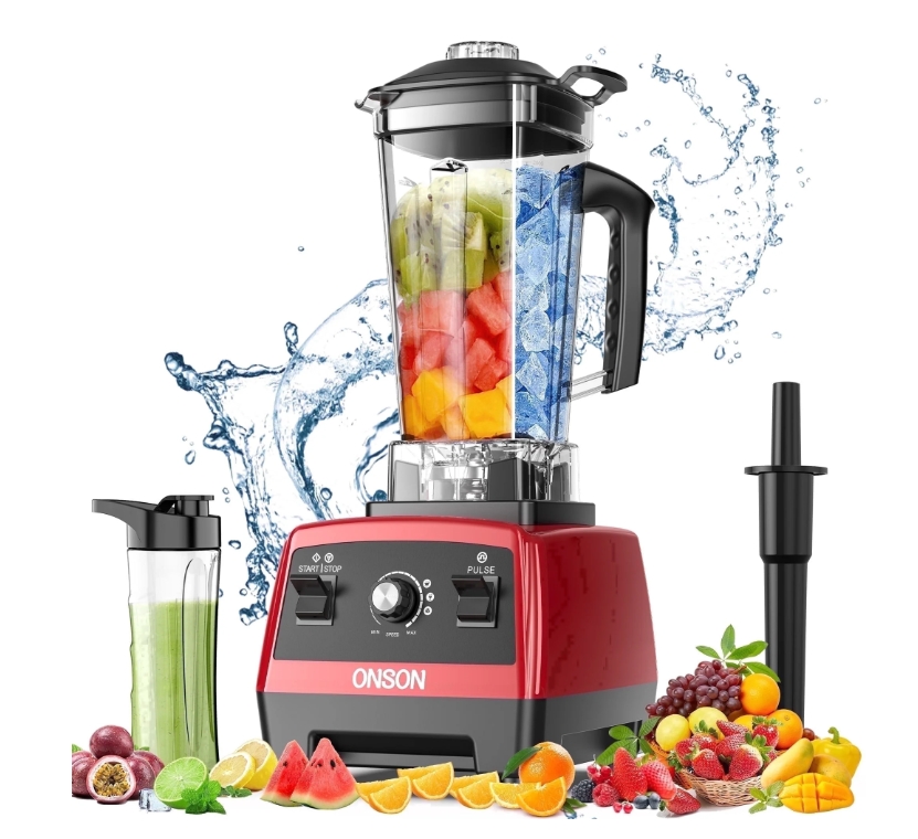 ONSON Smoothie Blender , Licuadora de Encimera de Alta Velocidad de 1800W, Jarra de 70 Oz Libre de BPA para Batidos,