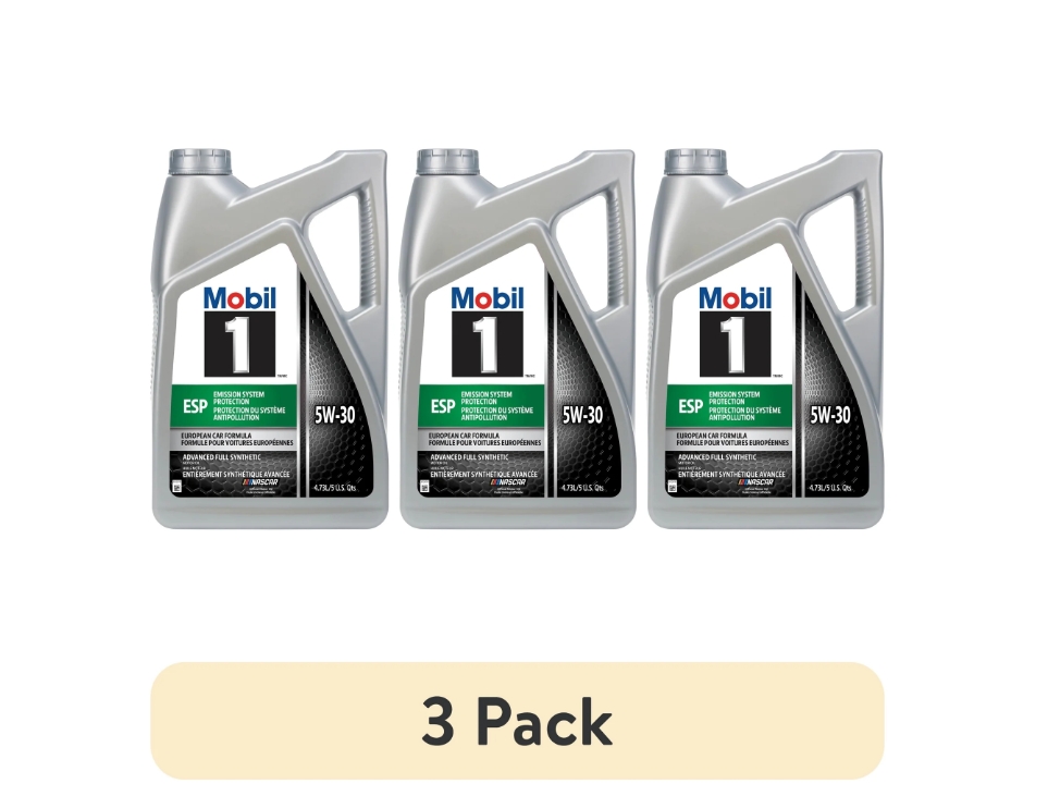 (3 pack) Mobil 1 ESP Estándar Aceite de Motor Totalmente Sintético 5W-30 5 Cuartos