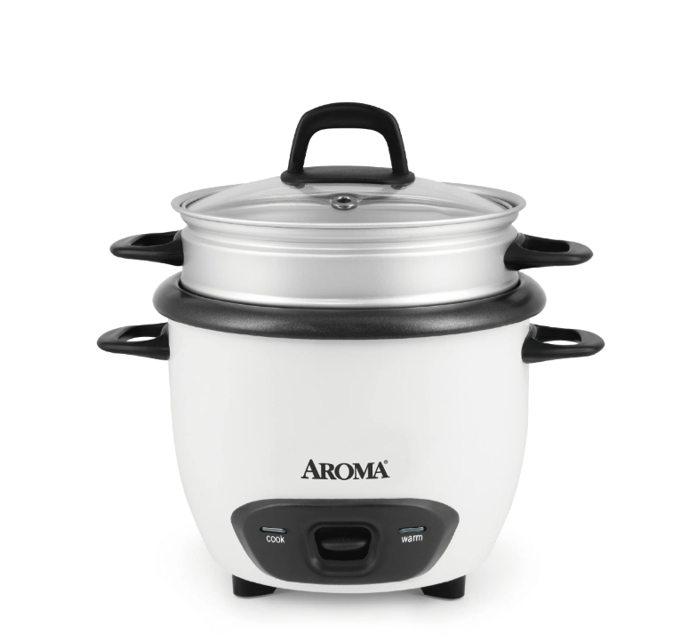 Aroma® Arrocera y Cocedor de Granos de 6 Tazas (Cocido) / 1.5 Qt., Blanca, Nueva, ARC-743-1NG