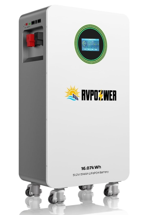Batería LiFePO4 de 48 V 314 Ah, almacenamiento de energía de alta capacidad de 16.07 kWh con disyuntores