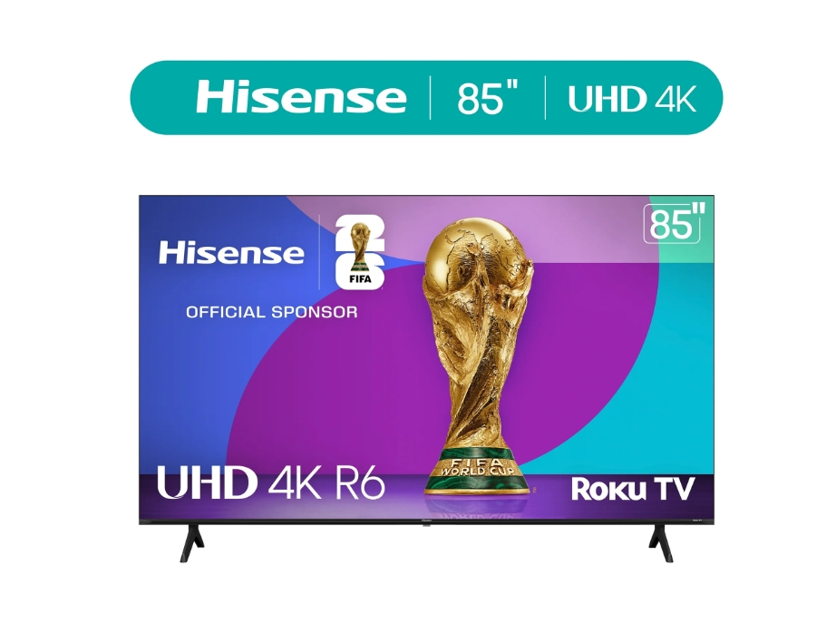 Hisense Clase de 85" 4K UHD LED LCD Roku Smart TV HDR Serie R6 85R6E4