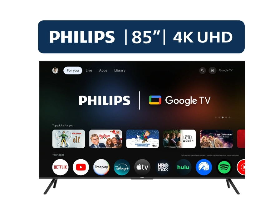 Philips 85” 4K UHD (2160p) Google Smart TV
