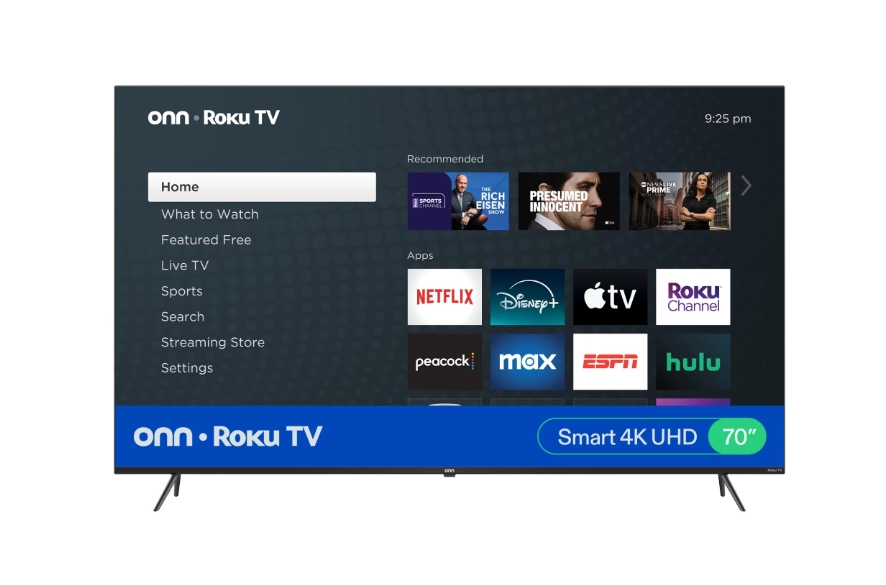 onn Smart TV Roku 4K UHD de Clase de 70”, 100012588