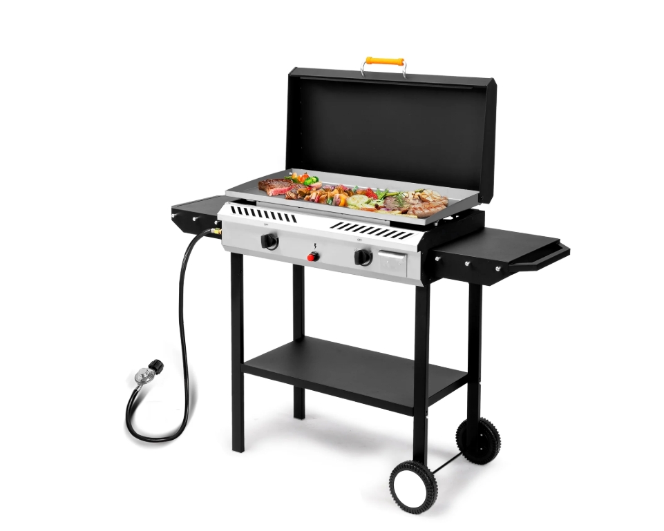 Ktaxon Plancha de Propano de 2 Quemadores, Parrilla de Gas de Superficie Plana