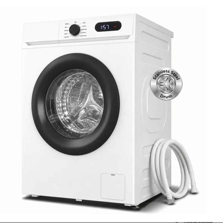 TABU Lavadora de Carga Frontal de 4.5 Cu. Ft., Lavadora de Tamaño Completo con 9 Ciclos