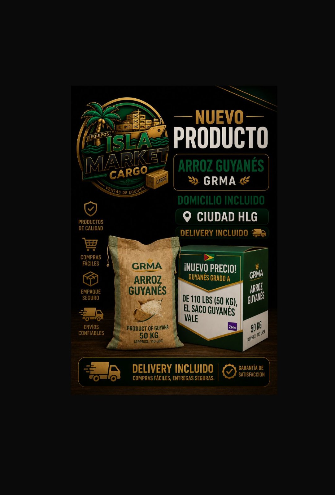 SACO DE ARROZ´-DELIVERY INCLUIDO