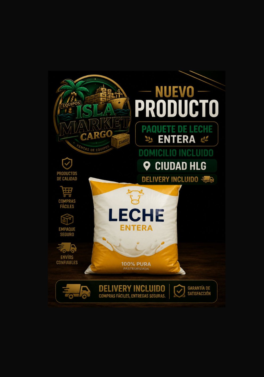 2 PAQ LECHE ´-DELIVERY INCLUIDO