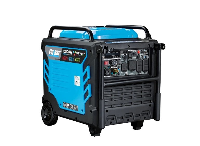 Pulsar Generador Inversor Portátil de Triple Combustible de 10,500 Vatios con CO Sentry