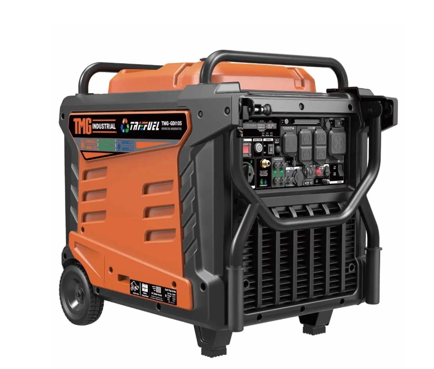 10500 Watt Digital Inverter Hybrid Portable Generator, Tri-Fuel Capabilities (Gas/LPG/NG), 8hrs 50% Load