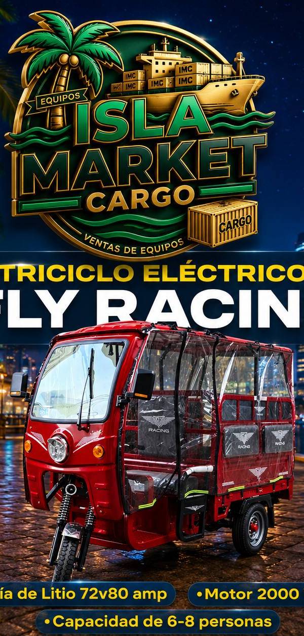 TRICICLO ELECTRICO RACING CON CAPA