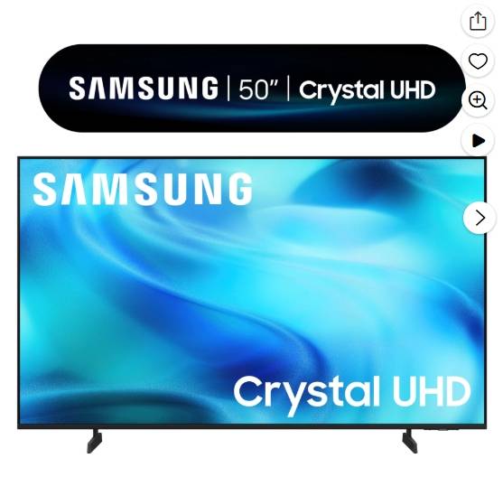 Samsung Clase de 50” Serie U8000H Crystal UHD 4K UHD Samsung Vision AI Compañero Smart Tizen TV 2026 - UN50U8000HFXZA