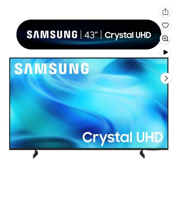 Samsung Clase de 43” Serie U8000H Crystal UHD 4K UHD Samsung Vision 