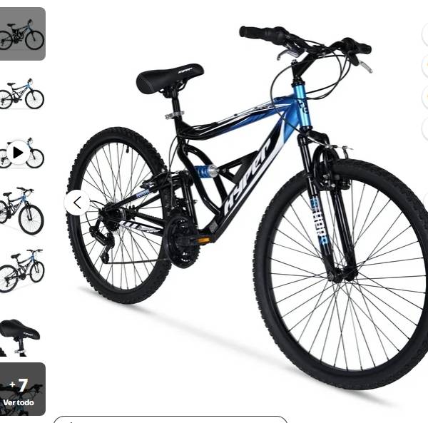 Hyper Bicycles 26" Shocker Bicicleta de Montaña, Adulto Edades 14+, Negro/azul