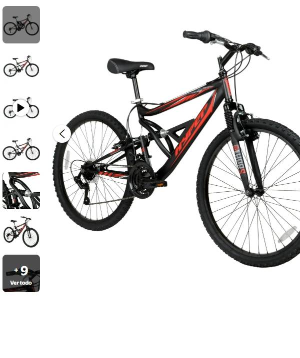 Hyper Bicycles 26" Shocker Bicicleta de Montaña, Adulto Edades 14+, Negro/rojo