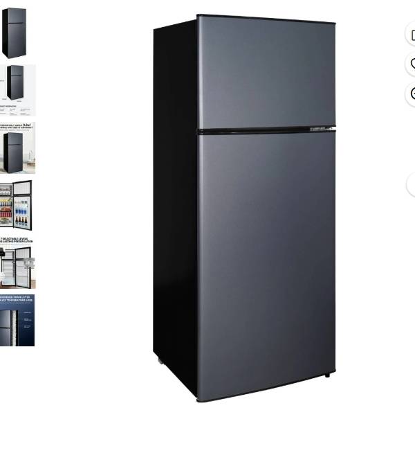 Refrigerador/congelador de 8.5 Cu.ft con Congelador Superior, Termostato Ajustable