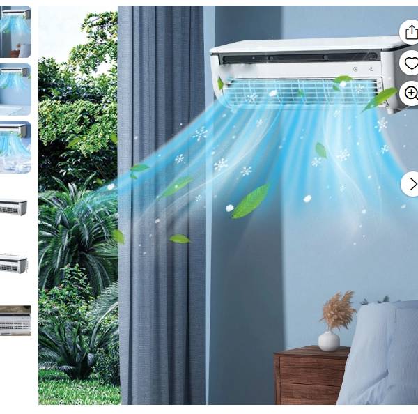 2026 Portable Wireless Wall Mounted Air Conditioner,Wireless Charging Air Conditioner Fan Portable
