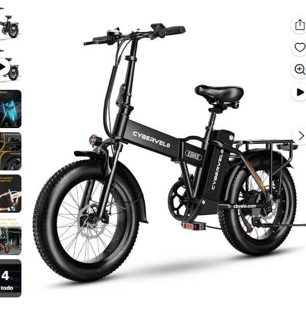 Cbvelo Bicicleta Eléctrica Plegable para Adultos, Batería de 1000W 48V 20.8AH