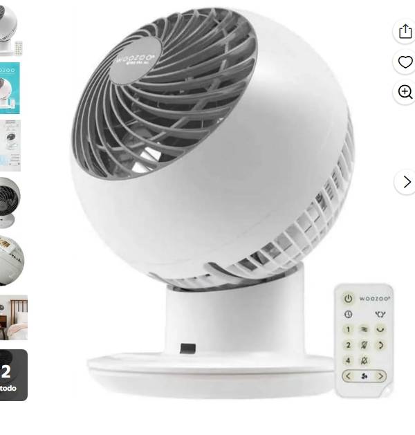 IRIS Woozoo Ventilador Oscilante Multidireccional de 5 Velocidades