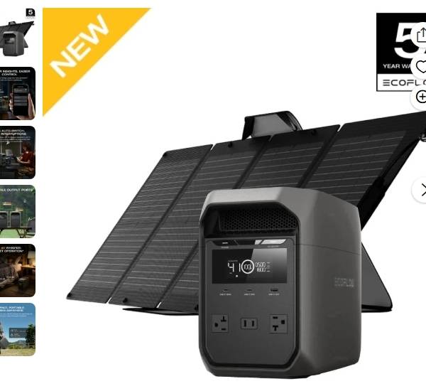 EcoFlow Central Eléctrica Portátil 1800W Continua / 2200W Pico