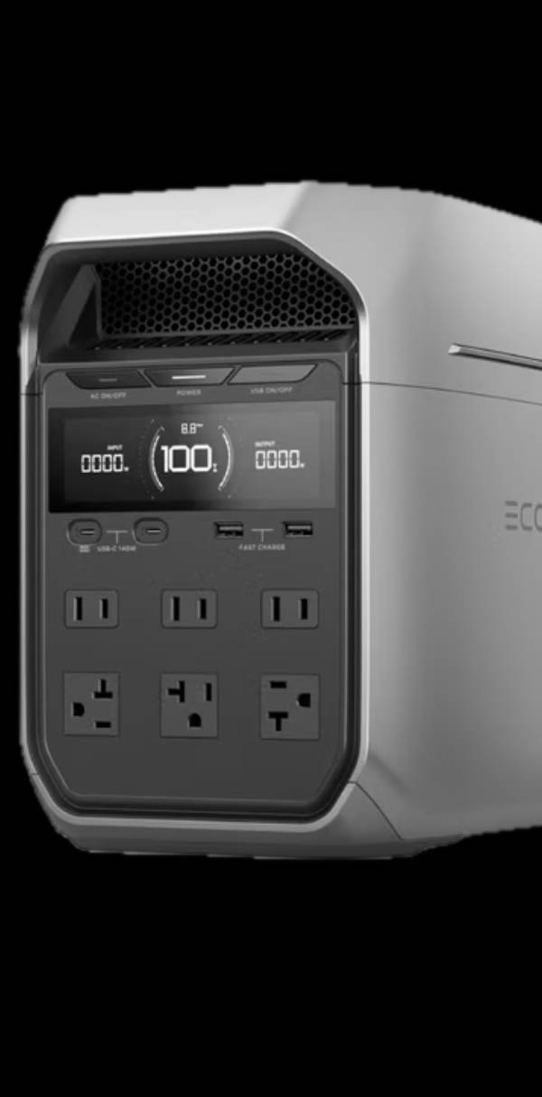 EF EcoFlow Portable Power Station DELTA 3 Plus, 1024Wh LiFePO4 (LFP) Battery, 1800W AC