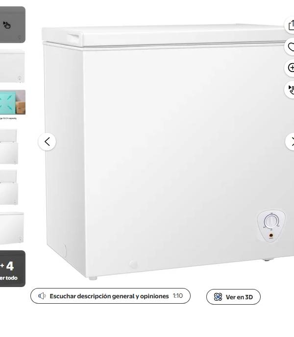 Hisense Congelador Horizontal de 7 Cu Ft Blanco - Congelador Compacto y de Bajo Consumo