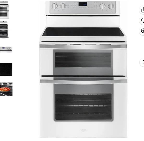 WHIRLPOOL WGE745C0FH Estufa Eléctrica Independiente de Techo Liso