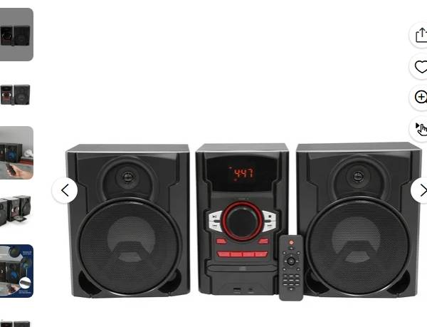 Onn . Sistema Estéreo CD 100W con Carga Bluetooth y USB