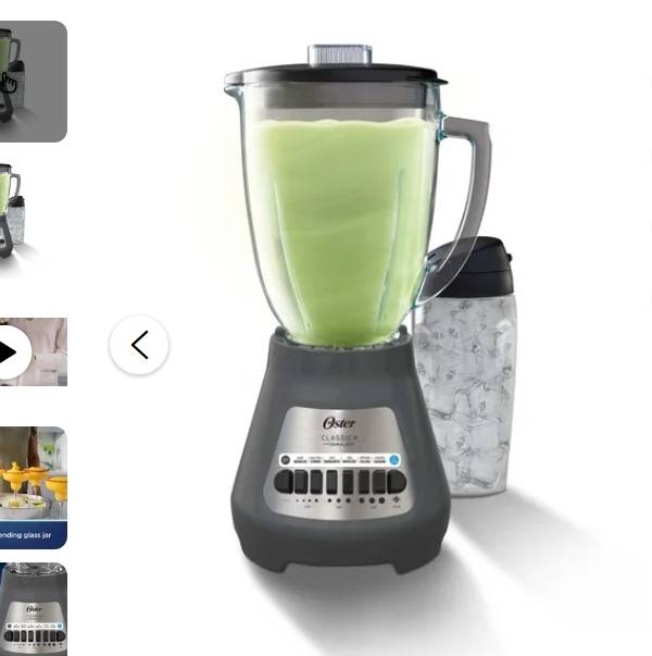Oster Licuadora para Fiestas con Jarra XL de Capacidad para 8 Tazas y Vaso Blend-N-Go