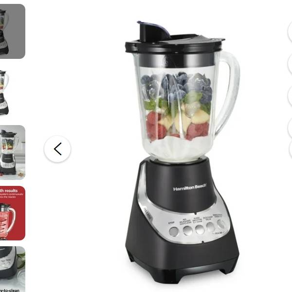 Hamilton Beach Wave Action Licuadora para Cocina, Frasco de 48 oz para Batidos