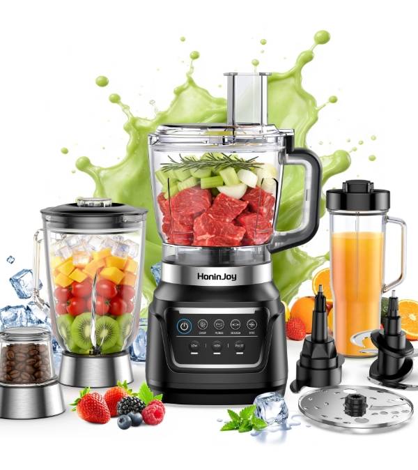 HoninJoy Licuadora y Procesador de Alimentos Todo en uno, 4 Programas 