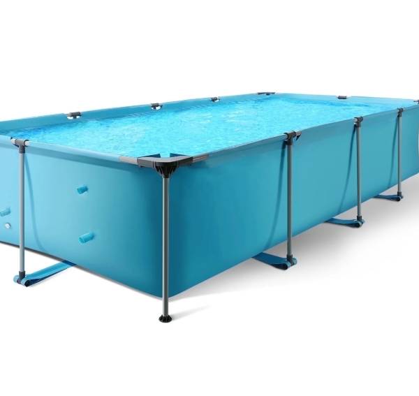 Piscina Rectangular de 15 Ft con Estructura Metálica para Exteriores