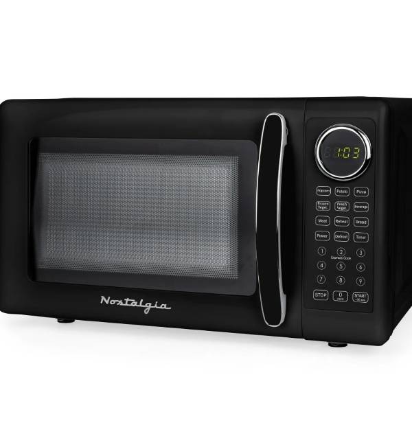 Nostalgia Retro Horno Microondas de 700 W – Capacidad de 0.7 Pies³ 