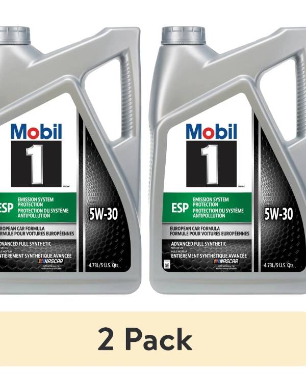 (2 pack) Mobil 1 ESP Estándar Aceite de Motor Totalmente Sintético 5W-30 5 Cuartos