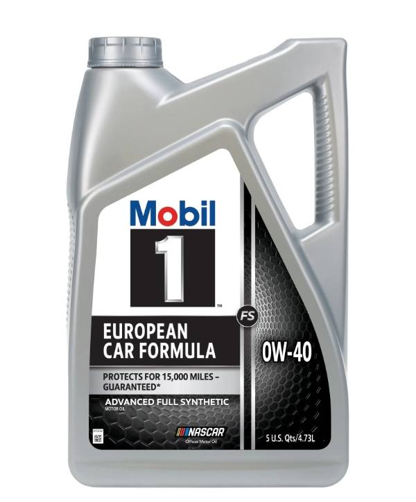 Mobil 1 FS Fórmula Europea para Auto Aceite de Motor Totalmente Sintético 0W-40, 5 Cuartos