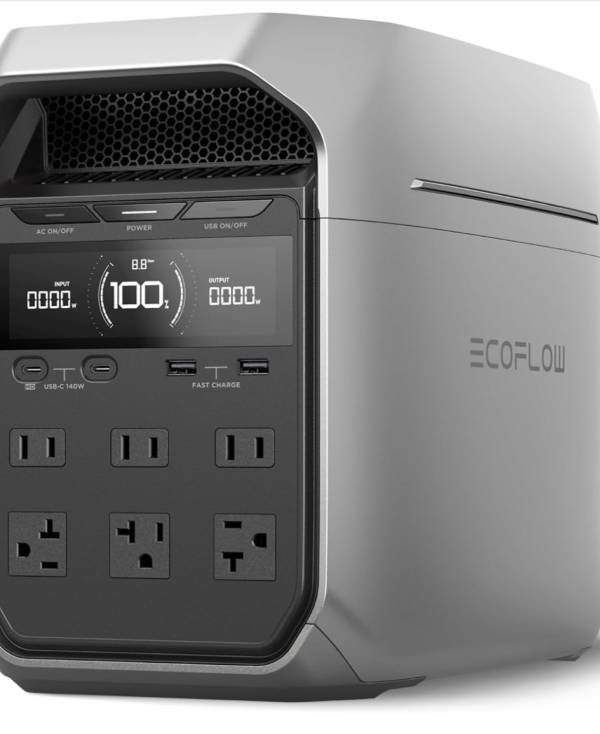 EF ECOFLOW Estación de energía portátil DELTA 3 Plus, batería LiFePO4 (LFP), 1800 W AC/140 W