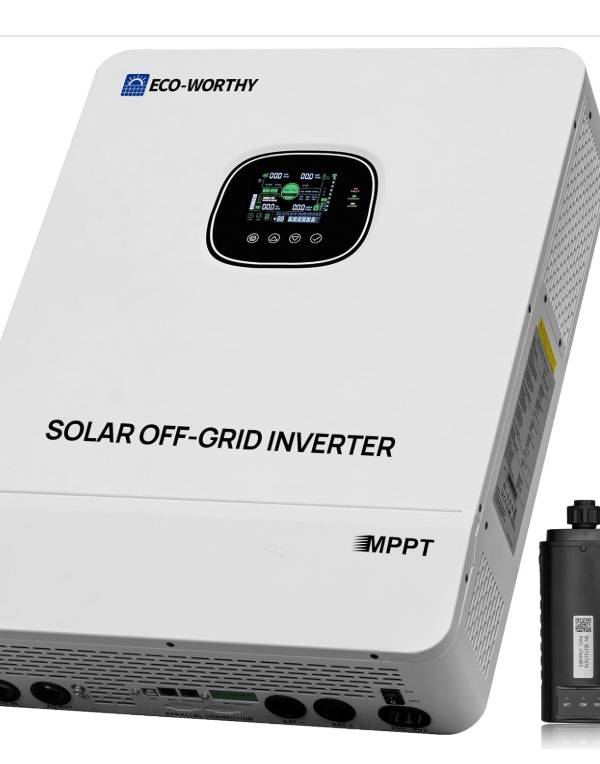 ECO-WORTHY Inversor solar UL1741 de 10000W DC 48V con WiFi, salida de CA 120V/240V,