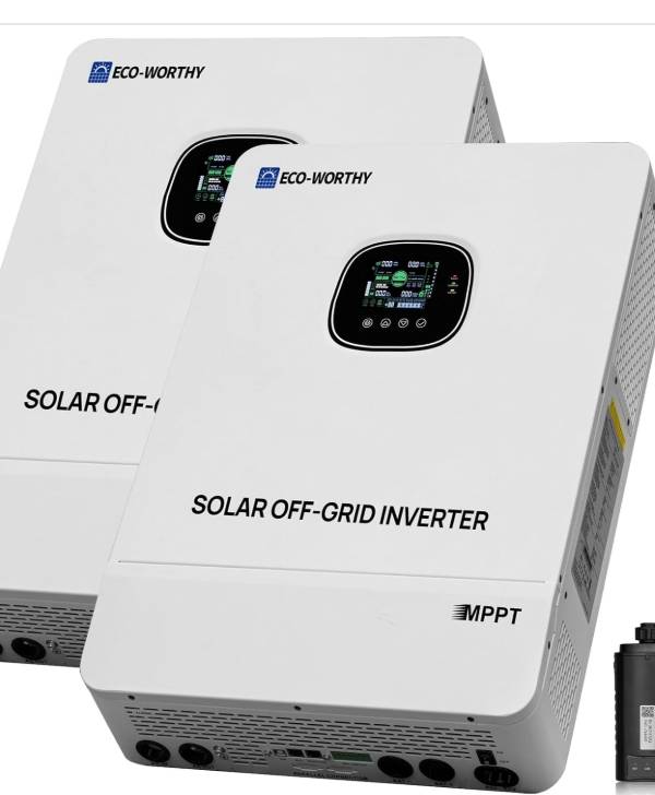 ECO-WORTHY Inversor solar de 20000 W, inversor de 48 voltios, onda sinusoidal pura UL1741, 120V/240V