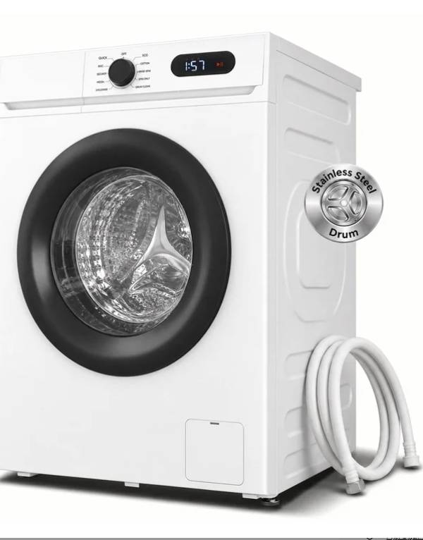TABU Lavadora de Carga Frontal de 4.5 Cu. Ft., Lavadora de Tamaño Completo con 9 Ciclos